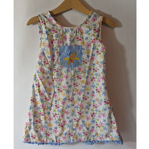 Girls floral dress with cross back and side zip